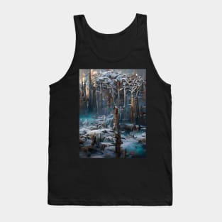 Frozen Forest Fantasy Art Style Tank Top